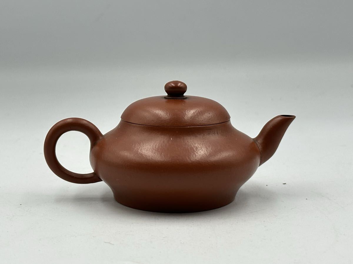 單孔急須 紫砂壺 朱泥茶壺 清泉石上流山影 煎茶道具 茶道具 唐物 中國美術(shù) 中國宜興