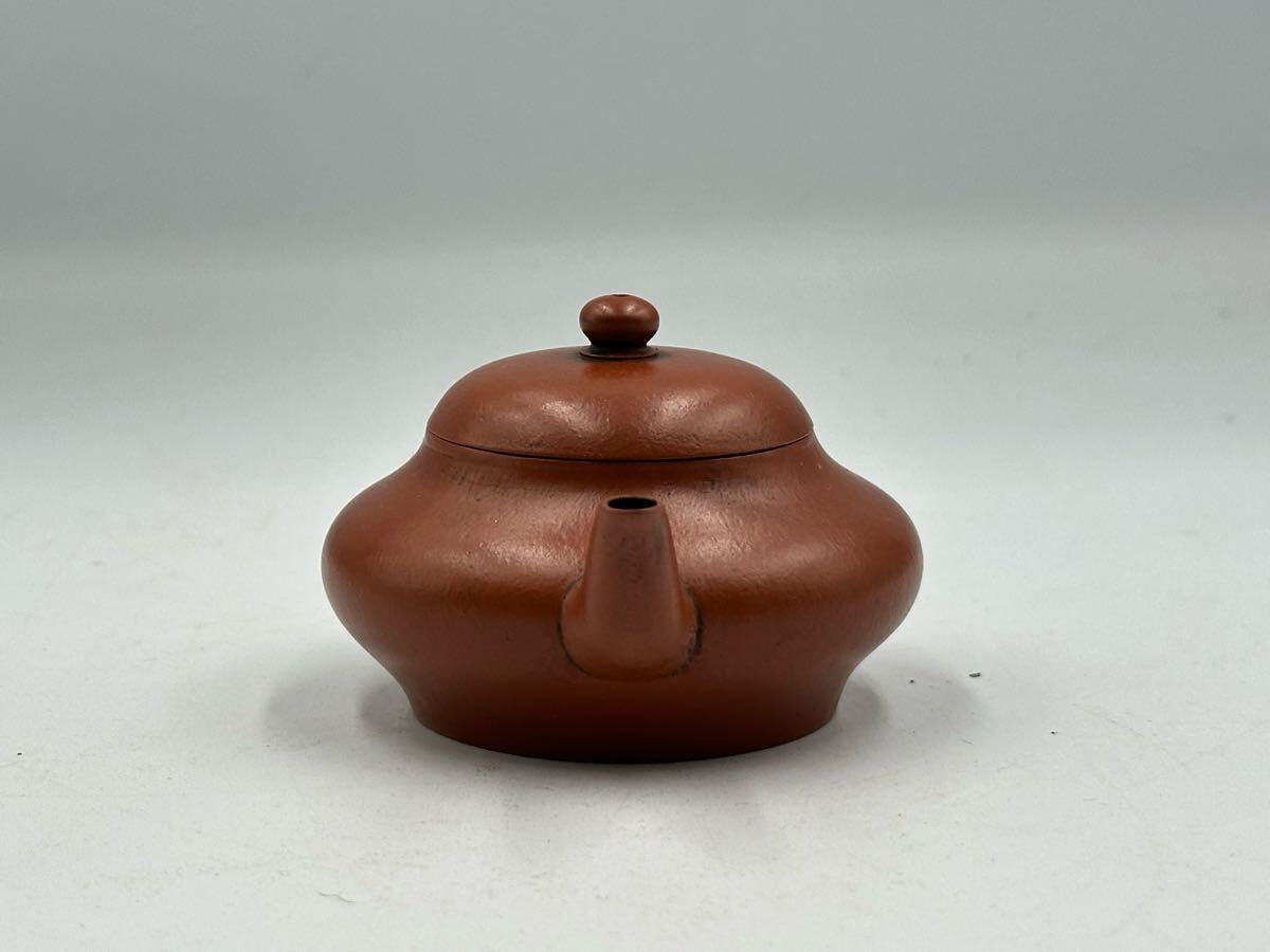 單孔急須 紫砂壺 朱泥茶壺 清泉石上流山影 煎茶道具 茶道具 唐物 中國美術(shù) 中國宜興