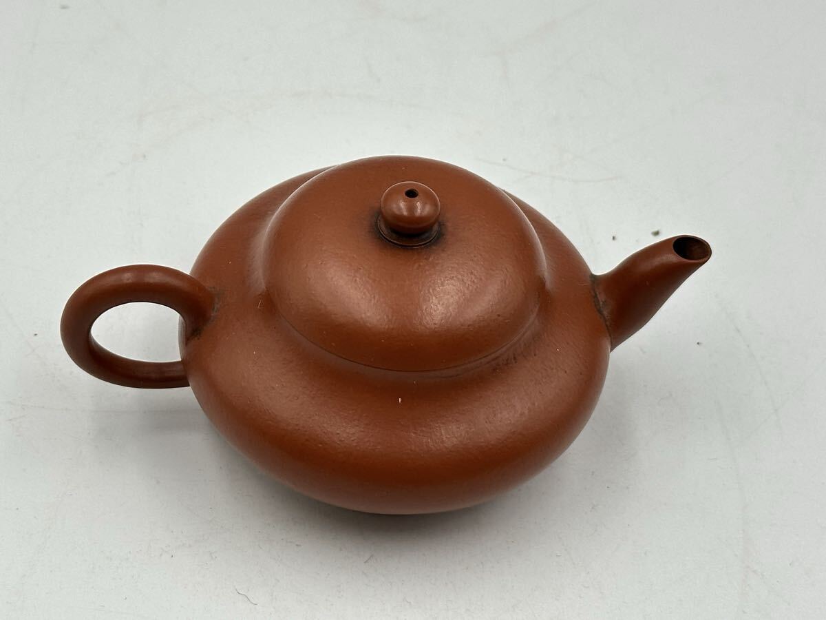 單孔急須 紫砂壺 朱泥茶壺 清泉石上流山影 煎茶道具 茶道具 唐物 中國美術(shù) 中國宜興