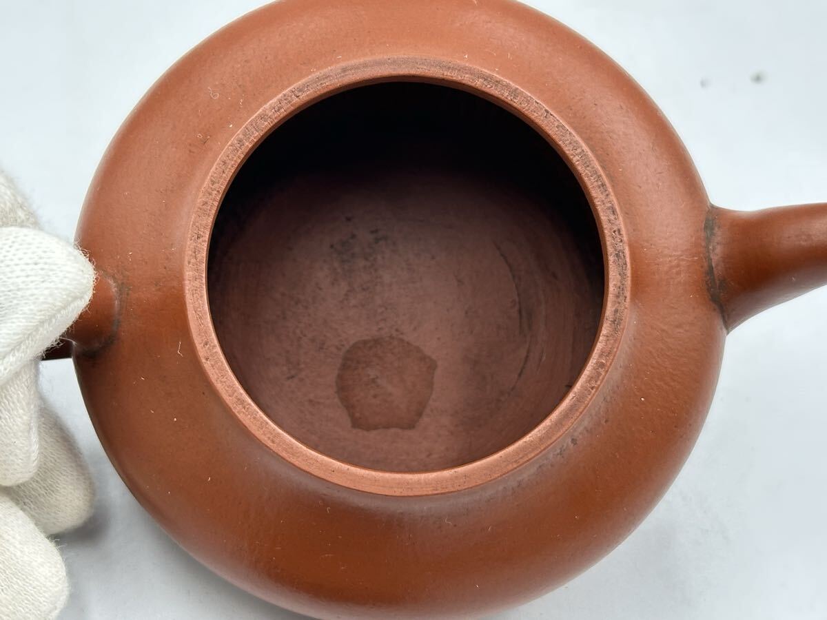 單孔急須 紫砂壺 朱泥茶壺 清泉石上流山影 煎茶道具 茶道具 唐物 中國美術(shù) 中國宜興