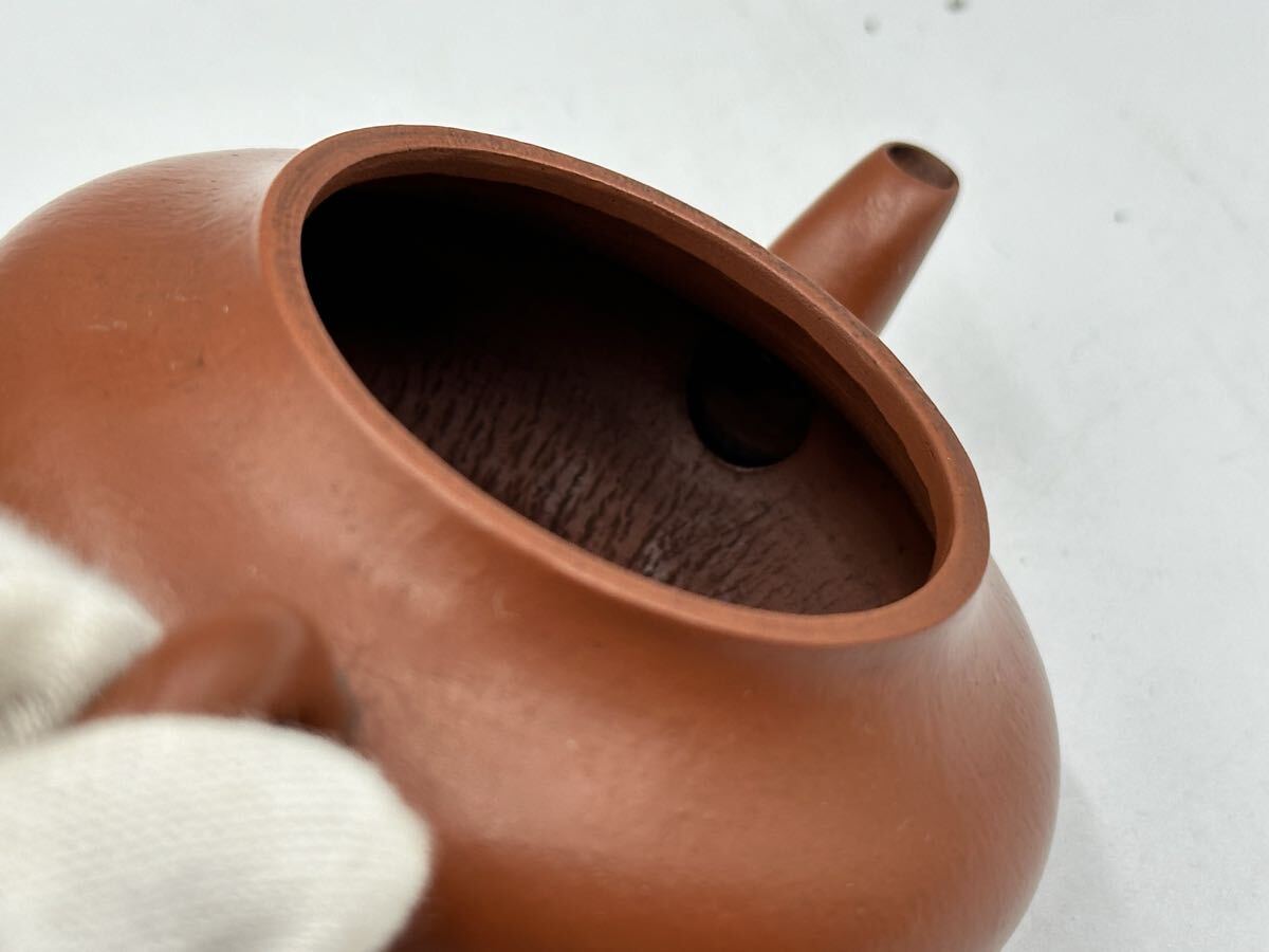 單孔急須 紫砂壺 朱泥茶壺 清泉石上流山影 煎茶道具 茶道具 唐物 中國美術(shù) 中國宜興