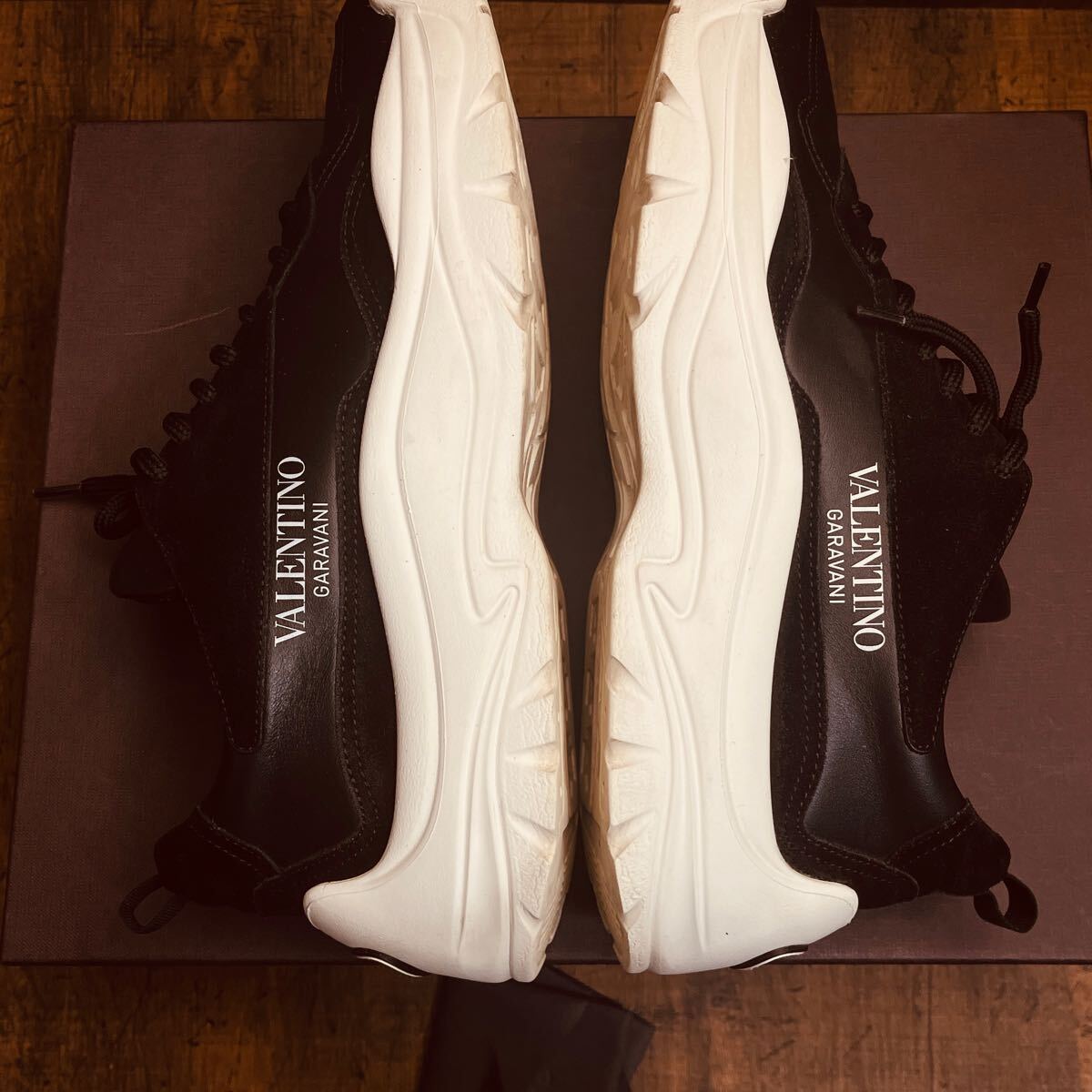  Valentino galava-niVALENTINO GARAVANI жевательная резинка Boy спортивные туфли кожа замша 