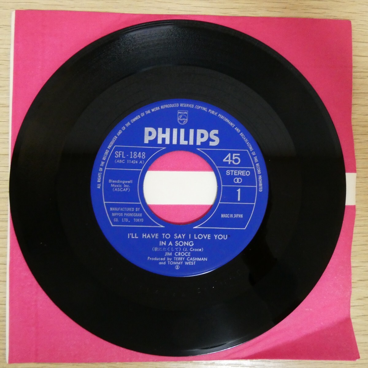 EP1943「ジム・クロウチ / 歌にたくして / SFL-1848」_画像3