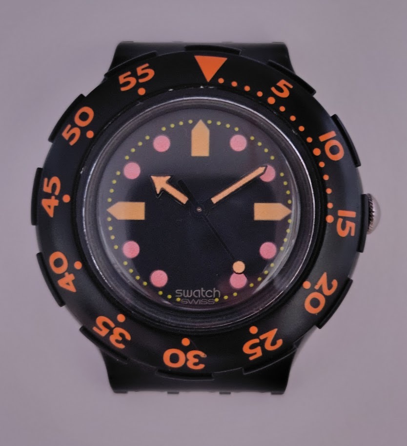 【美品】スウォッチ SCUBA200 Barrier Reef SDB100 本体、収納ケース、取扱説明書／保証書 SWATCH スクーバ200 バリアリーフ 初代ダイバー_画像3