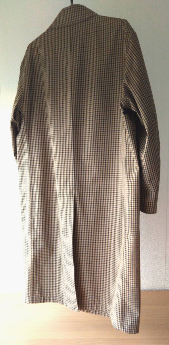 　Uniqlo U ユニクロユー/ブロックテック・ブラウンチェック・ステンカラーコート　_画像2