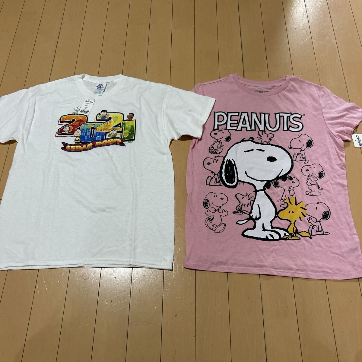 新品未使用スヌーピーSNOOPY半袖 Tシャツ2枚セットS 
