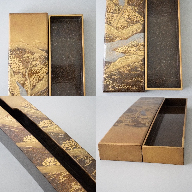 時代蒔絵 文箱 短冊箱 古美術品 コレクター収蔵品 骨董_画像3