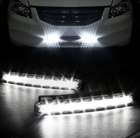 no009:防水オートLED 2個 超高輝度フォグライト デイライト LEDランプ【スーパーホワイト色・新品未使用】DRL DC_画像1