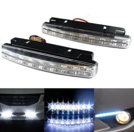 no009:防水オートLED 2個 超高輝度フォグライト デイライト LEDランプ【スーパーホワイト色・新品未使用】DRL DC_画像2