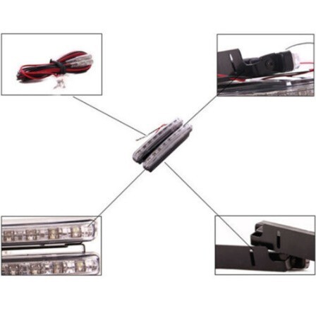 no009:防水オートLED 2個 超高輝度フォグライト デイライト LEDランプ【スーパーホワイト色・新品未使用】DRL DC_画像5