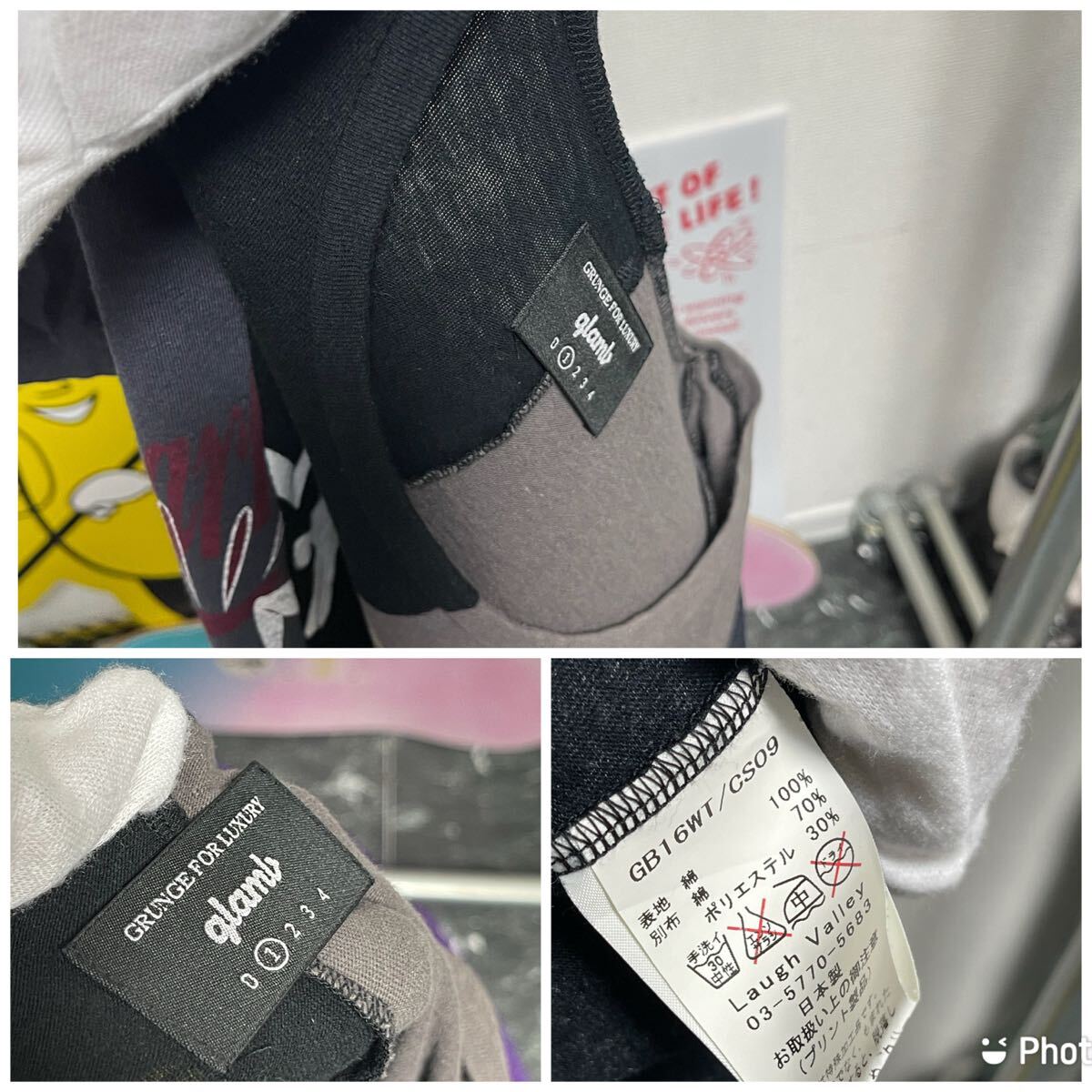 glamb 半袖Tシャツ ディズニー　ミッキー　再構築　リメイク　グラム　1_画像10