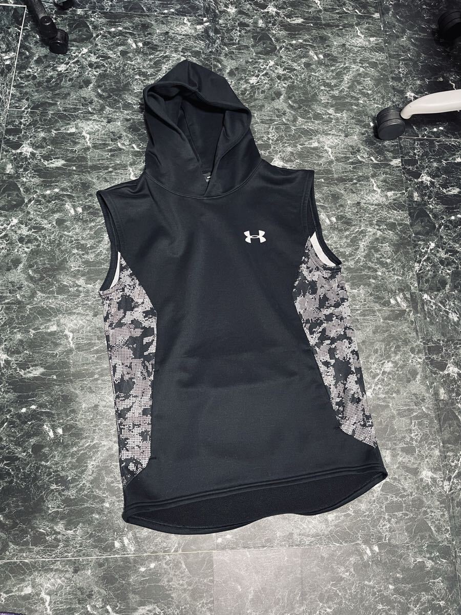 UNDER ARMOUR プロジェクト・ロック ノースリーブパーカー サイズXL UNDER ARMOUR アンダーアーマー スポーツウェア ノースリーブ