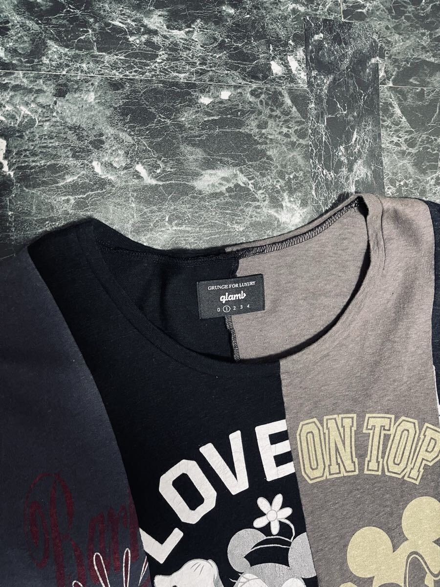 glamb 半袖Tシャツ ディズニー　ミッキー　再構築　リメイク　グラム　1_画像3