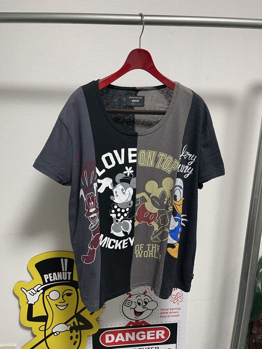 glamb 半袖Tシャツ ディズニー　ミッキー　再構築　リメイク　グラム　1_画像7