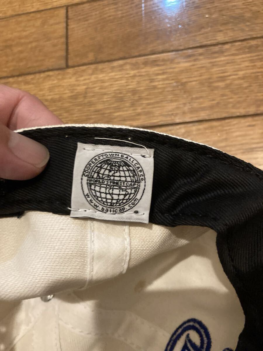 cooperstown ballcap SF ホワイト×ブルー コットン クーパーズタウン USA製 アメリカ製_画像6