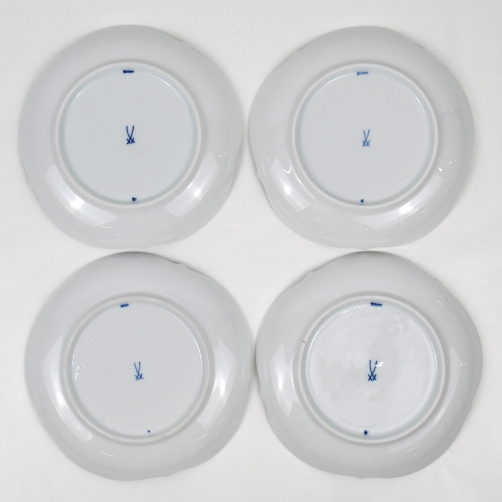 1円? Meissen ブルーオーキッド コーヒーカップ&ソーサー/約18.5cmプレート/約25.5cmプレート/クリーマー 計(jì)17點(diǎn) ※同梱不可 4093236