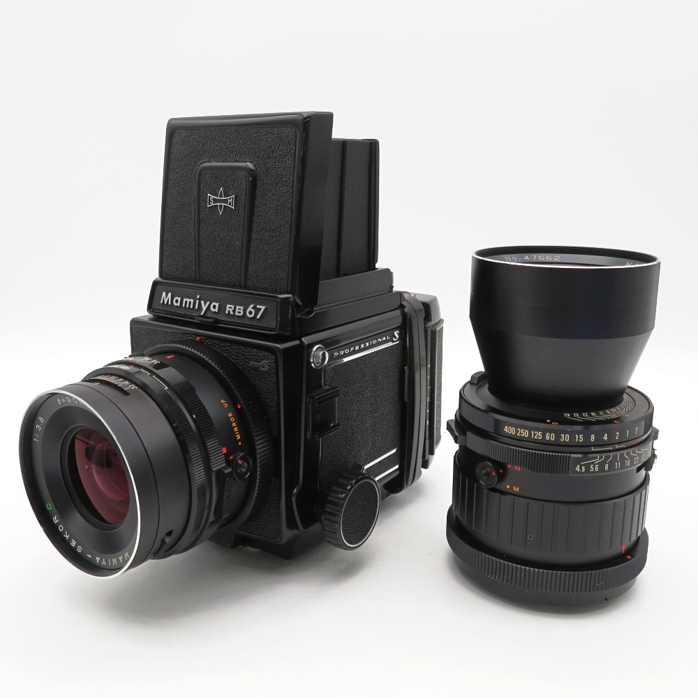 1円? Mamiya マミヤ RB67 PROFESSIONAL S 中判フィルムカメラ レンズ2點 ケース付 動作未確認 4128976