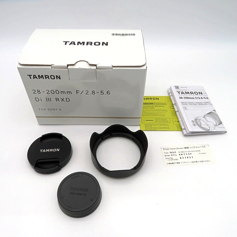 1円? TAMRON タムロン 28-200mm F2.8-5.6 Di III RXD FOR SONY-E ズームレンズ 箱付 動作未確認 4113179