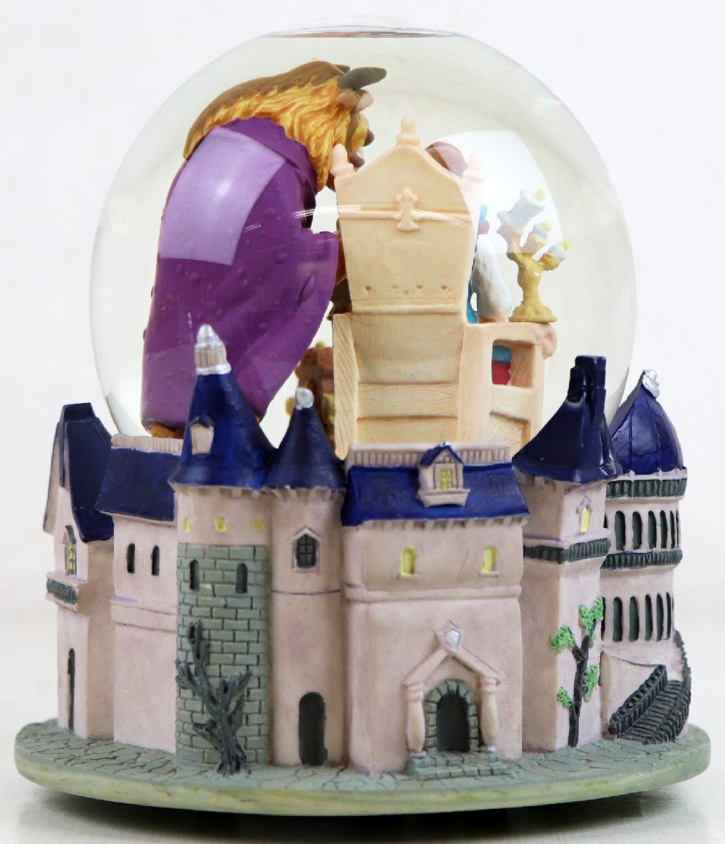 S?中古品?オルゴール付きスノードーム 『美女と野獣』 メーカー等詳細(xì)不明 ウォルト?ディズニー オルゴール曲：Beauty And The Beast