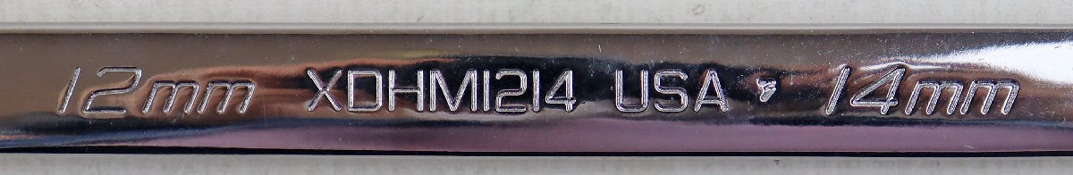 P◎中古品◎工具『Snap-on 15°オフセットロングストレートメガネレンチ XDHM1214』 スナップオン 12mm/14mm 本体のみ_画像4