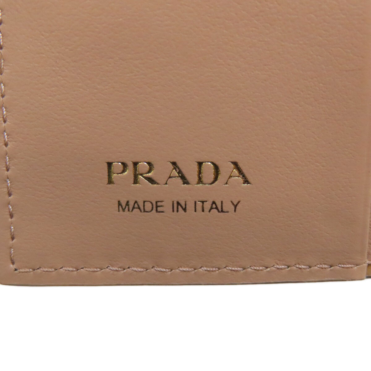 PRADA Prada Logo двойной бумажник ( кошелек для мелочи . есть ) кожа женский б/у 