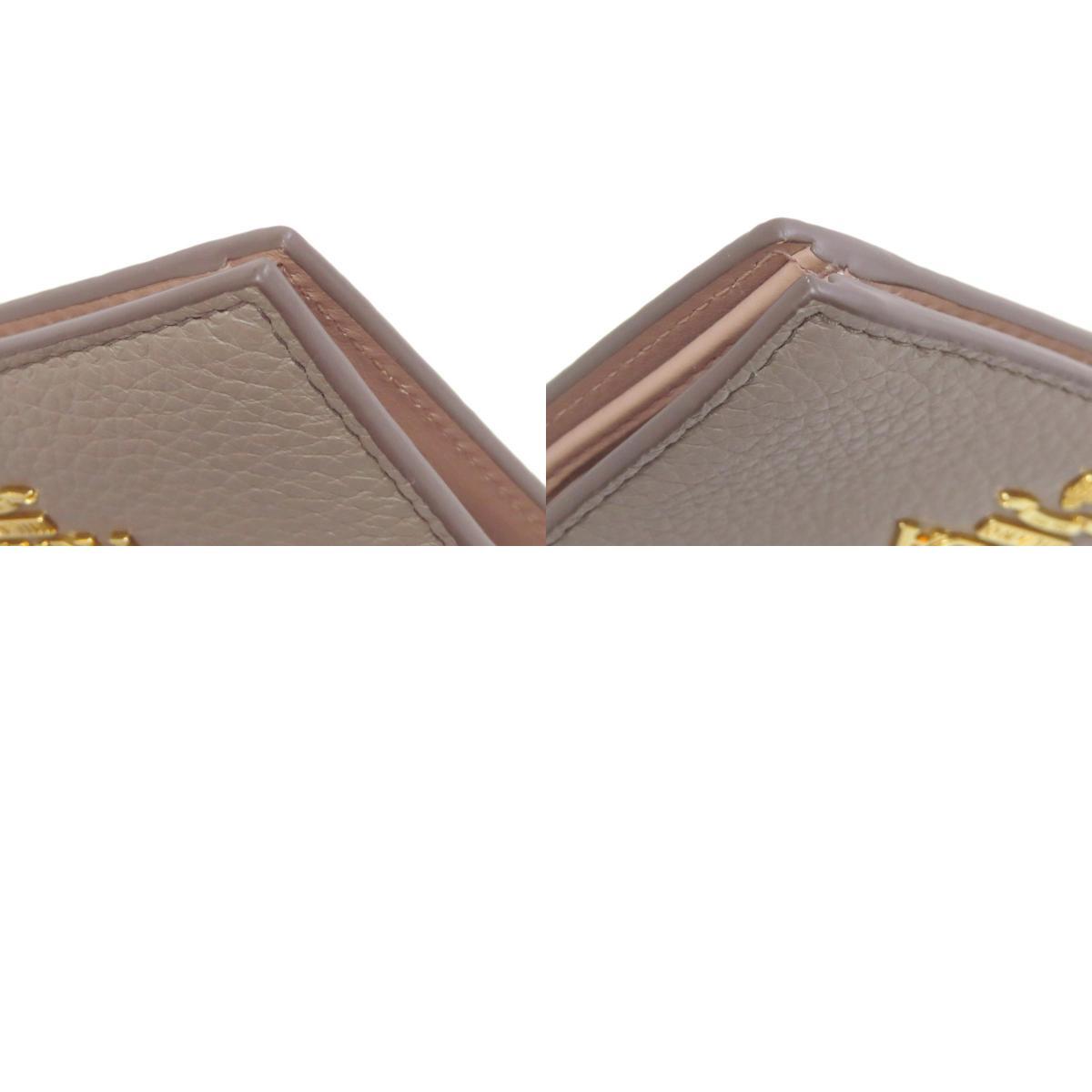 PRADA Prada Logo двойной бумажник ( кошелек для мелочи . есть ) кожа женский б/у 