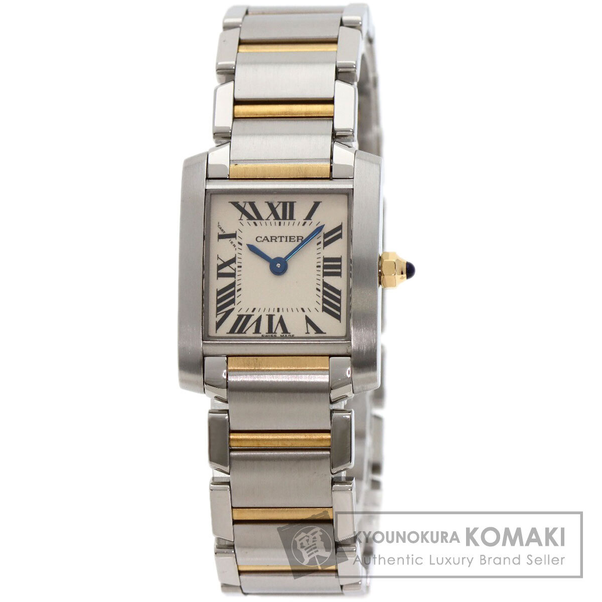 CARTIER カルティエ W51007Q4 タンクフランセーズ SM 腕時計 ステンレススチール SSxK18YG レディース 中古