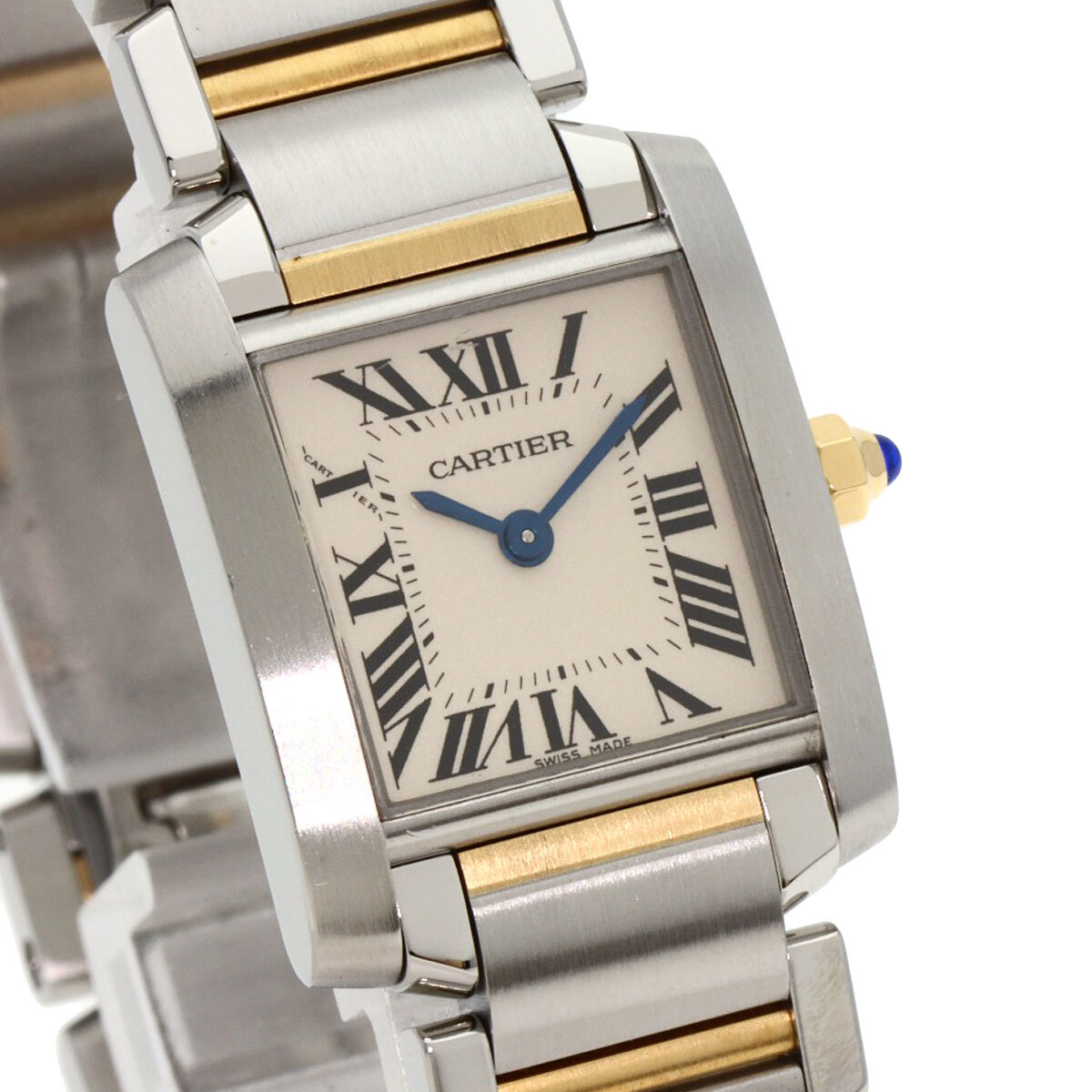 CARTIER カルティエ W51007Q4 タンクフランセーズ SM 腕時計 ステンレススチール SSxK18YG レディース 中古