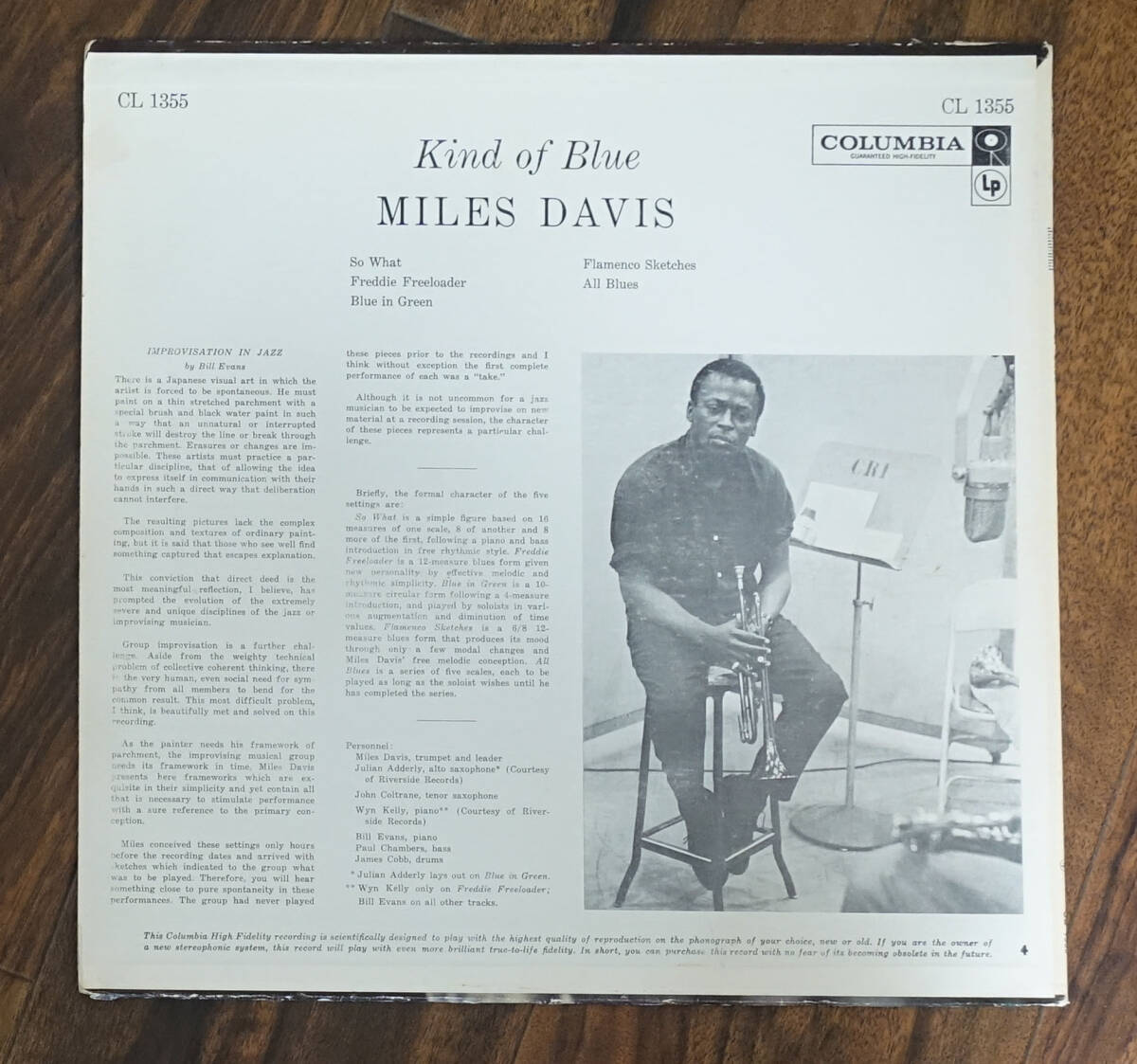 極美盤! US Columbia MONO CL 1355 オリジナル 6EYES Kind of Blue / Miles Davis 
