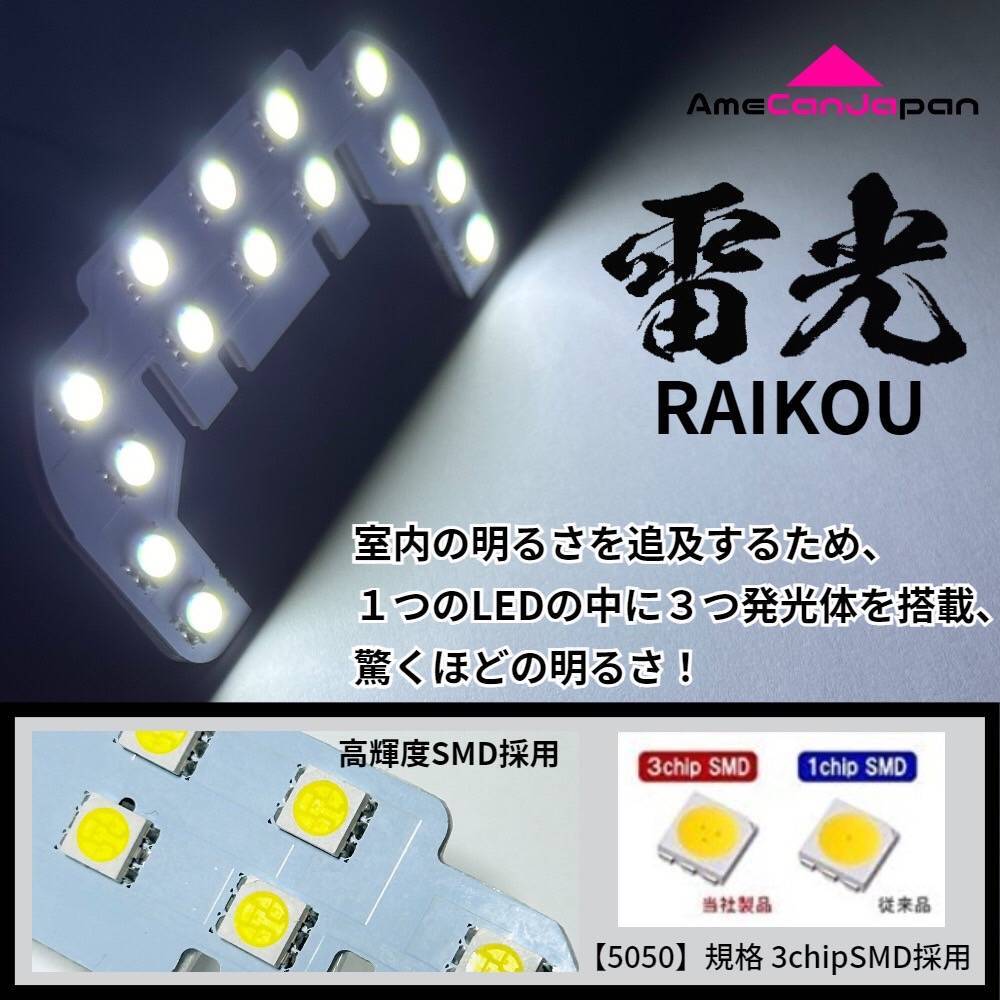 超爆光 ラパン X/S HE33S LED ルームランプ 専用設計 基板 室内灯 ライト ホワイト 3個セット 車検対応_画像3