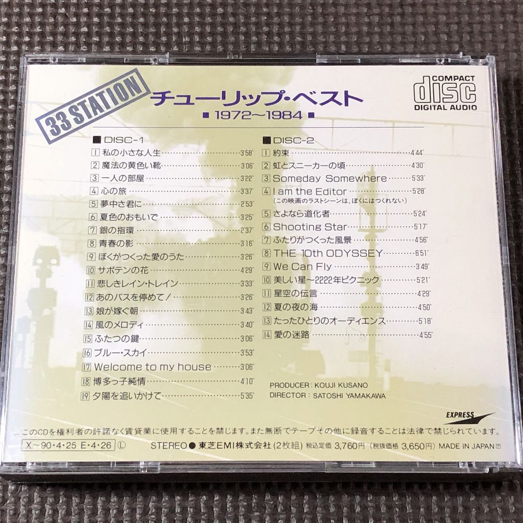 チューリップ 33STATION チューリップ ベスト 1972~1984 TULIP 2CD_画像2