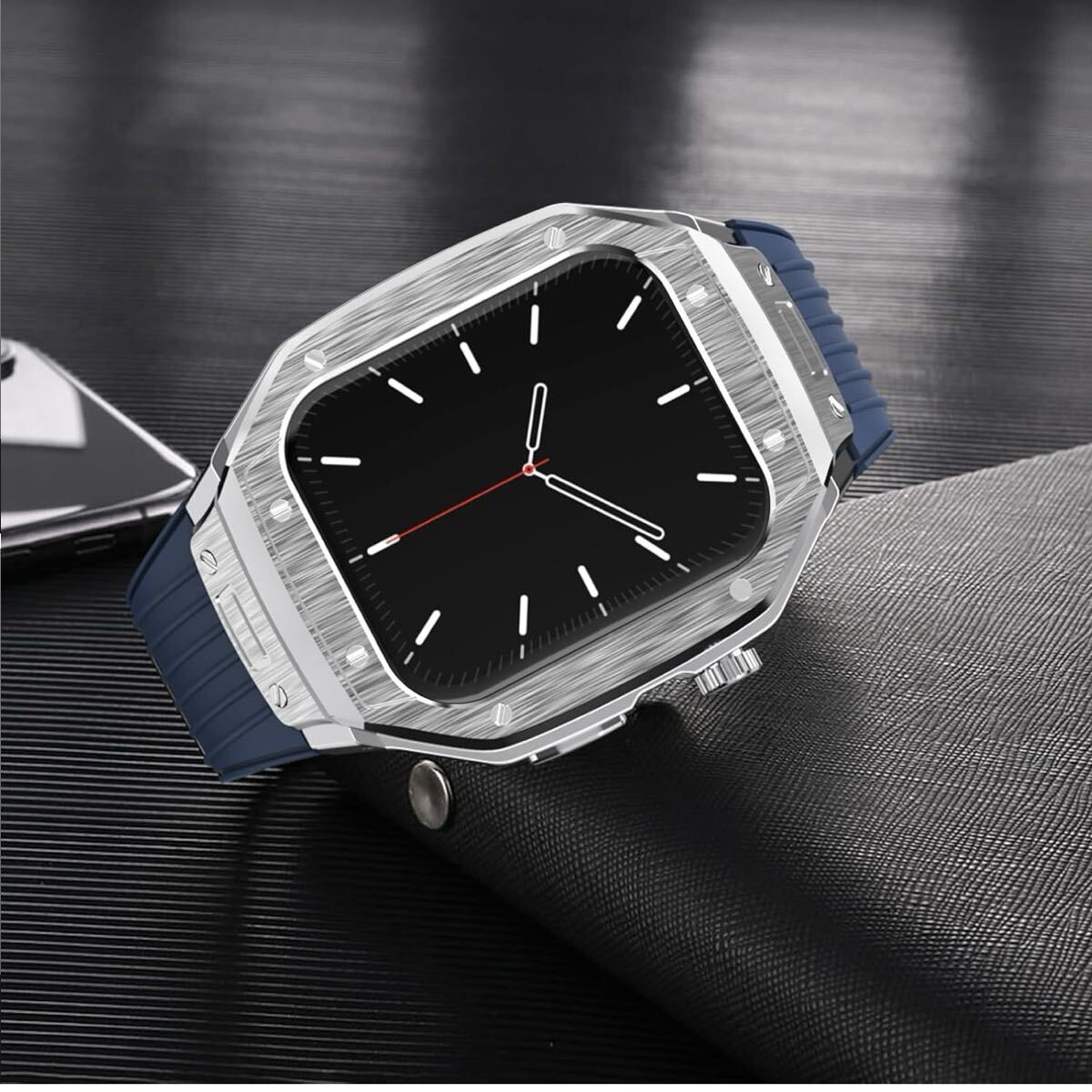 【開封のみ】[YOFITAR] for Apple Watch バンドとケースと背面ケースの3in1一体型デザイン 45mm/44mm apple watch 一体型バンド _画像7