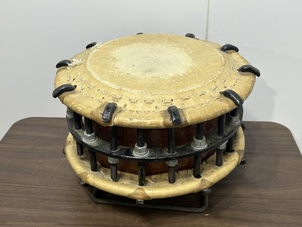 締太鼓 ボルト締め太鼓 締太鼓 しめつけ太鼓 スタンド付き 打面30cm 厚み 16cm 大坂府摂津市東別府 手渡し可