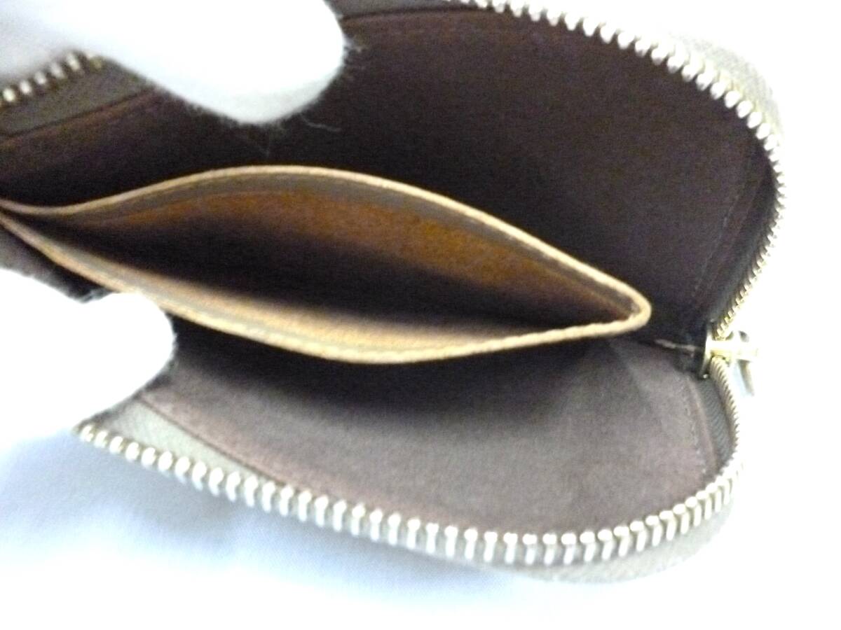 (M-853) イルビゾンテ コインケース IL BISONTE 小銭入れ ベージュ L字ファスナー メンズ レディース おしゃれ 財布 中古_画像6