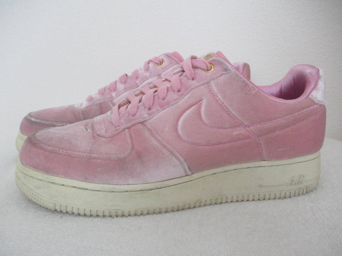 *NIKE AIR FORCE 1 LOW '07 PREMIUM 3 PINK VELOUR* Nike военно-воздушные силы 1 premium *AT4144-600 спортивные туфли 27.5cm