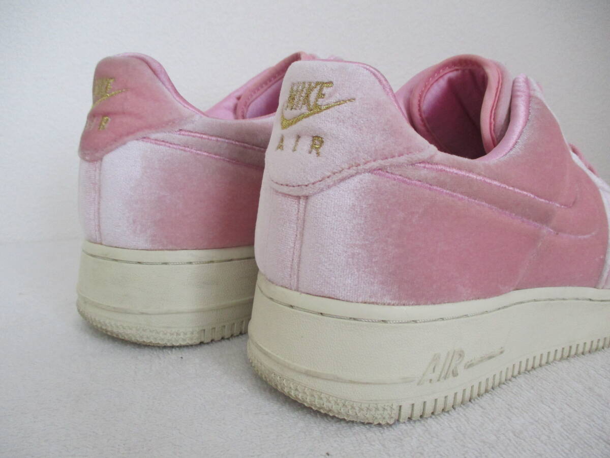 *NIKE AIR FORCE 1 LOW '07 PREMIUM 3 PINK VELOUR* Nike военно-воздушные силы 1 premium *AT4144-600 спортивные туфли 27.5cm