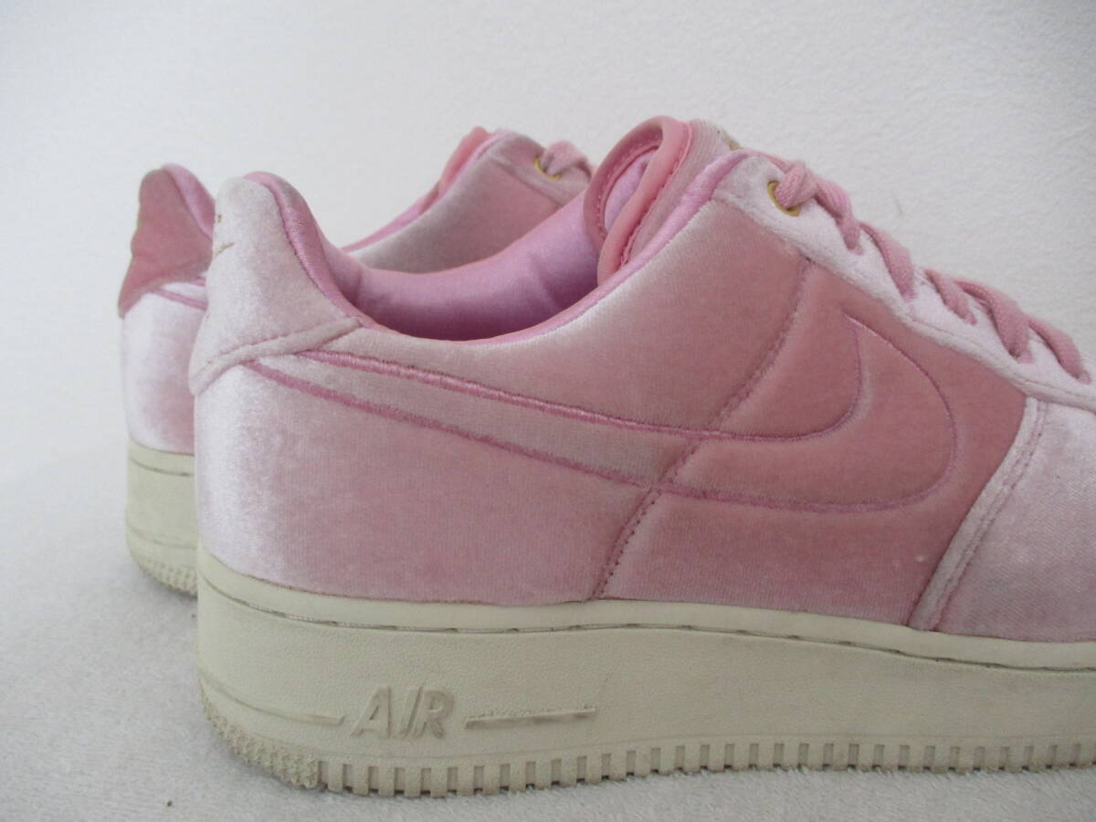 *NIKE AIR FORCE 1 LOW '07 PREMIUM 3 PINK VELOUR* Nike военно-воздушные силы 1 premium *AT4144-600 спортивные туфли 27.5cm
