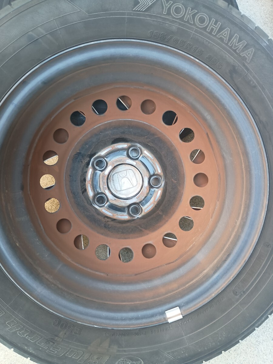 ホンダ　フリード　　185/65R15　4本SET 純正 スチールホイール　サイドひび割れあり　_画像10
