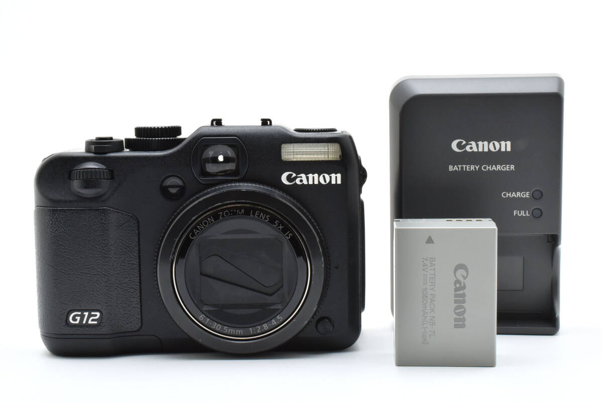 1円～＊Canon キヤノン PowerShot G12 コンパクトデジタルカメラ コンデジ 充電器付