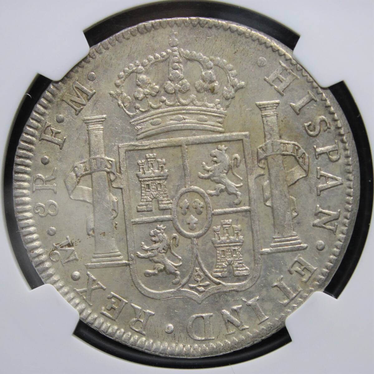 【カルロス4世・高鑑定/レア】1798MO NGC MS61 メキシコ 銀貨 8レアル スペイン領 沈没船 アンティーク コイン_画像2