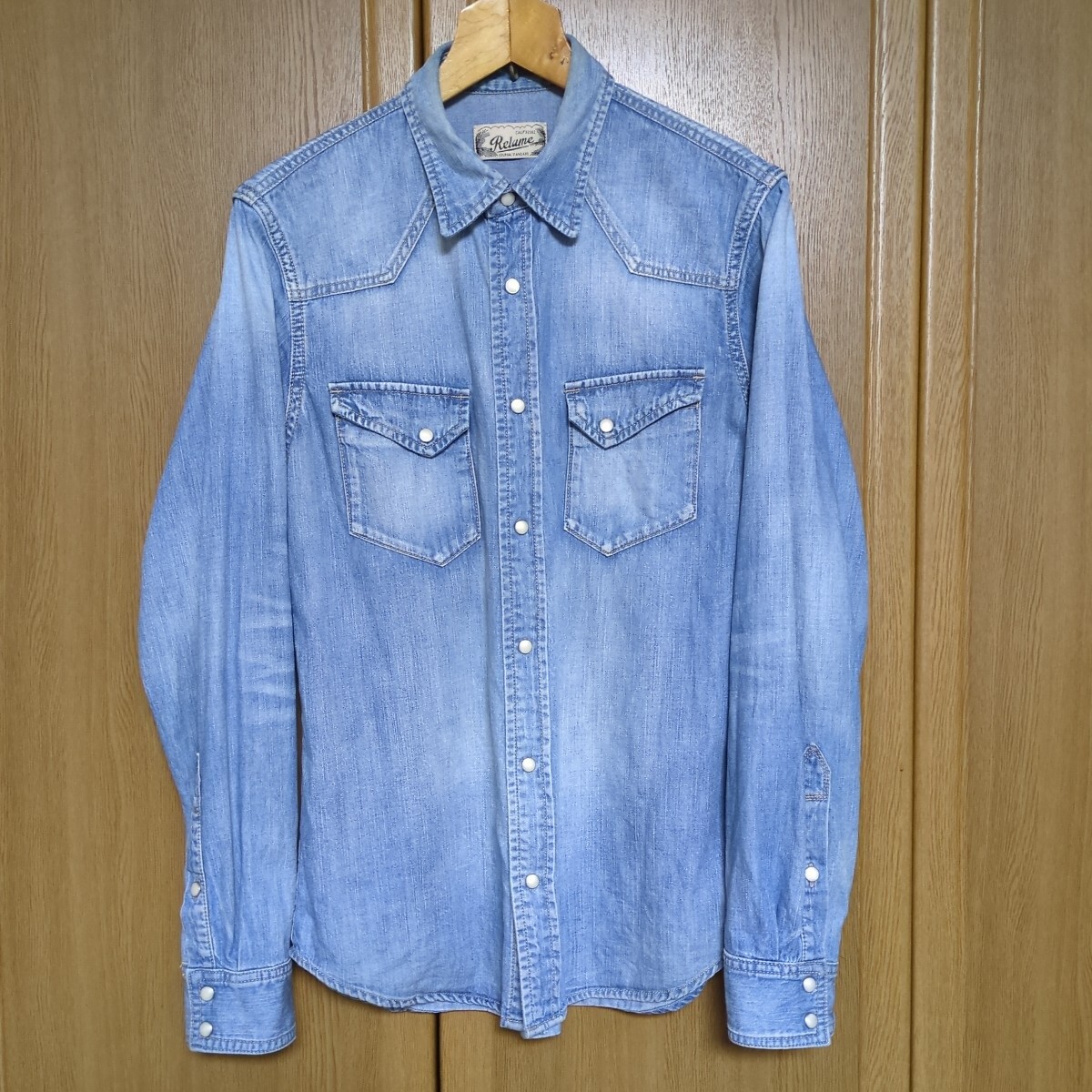 ジャーナルスタンダード USED加工 ヴィンテージ加工 デニム シャツ ウエスタンシャツ ウエスタン デニムシャツ L アメカジ ( M_画像2