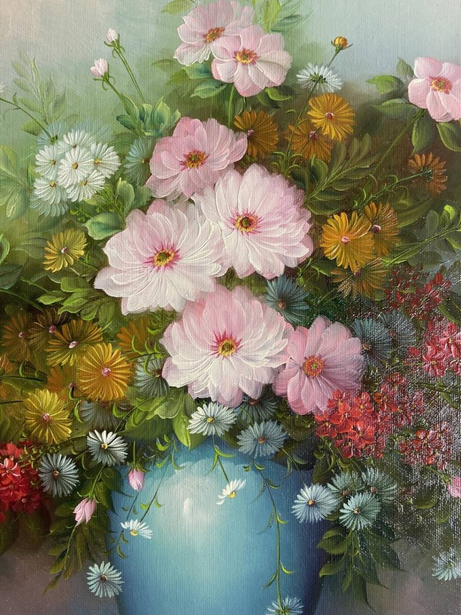 「真作」1000円スタート 人見(jiàn)友紀(jì)　油絵８號(hào)　リアリズム　花と靜物　伝説の逃亡畫(huà)家　細(xì)密　リアル TOMOKI HITOMI