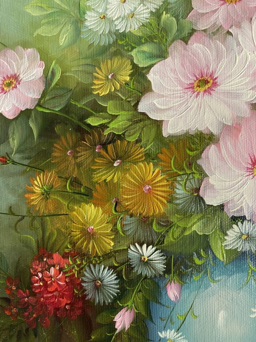 「真作」1000円スタート 人見(jiàn)友紀(jì)　油絵８號(hào)　リアリズム　花と靜物　伝説の逃亡畫(huà)家　細(xì)密　リアル TOMOKI HITOMI