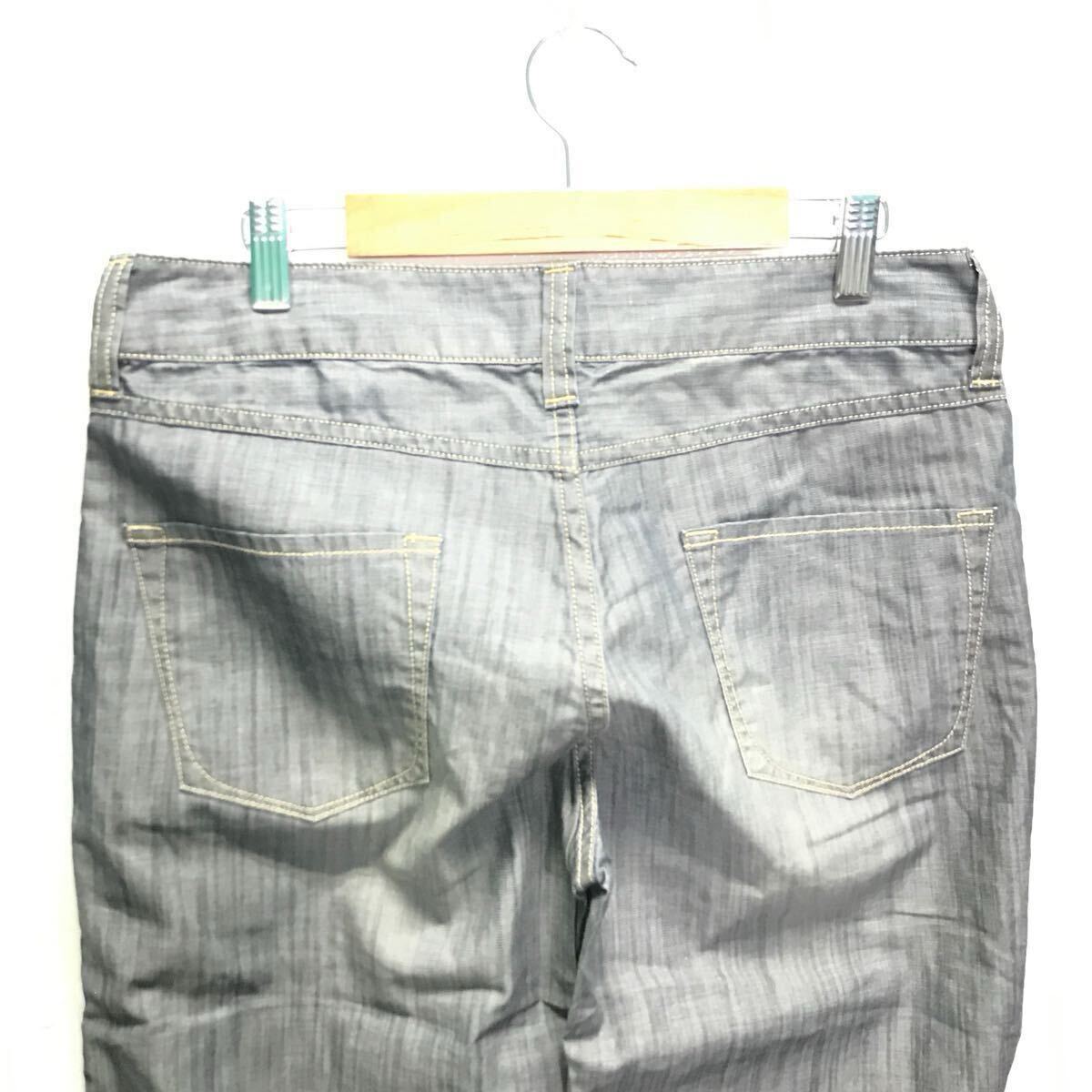 最高の履き心地◎ライトウェイトデニム◎【BACK NUMBER】ジーンズ パンツ アメカジ 古着コーデ テーパード フェード感 グレー L /Y20787im_画像5