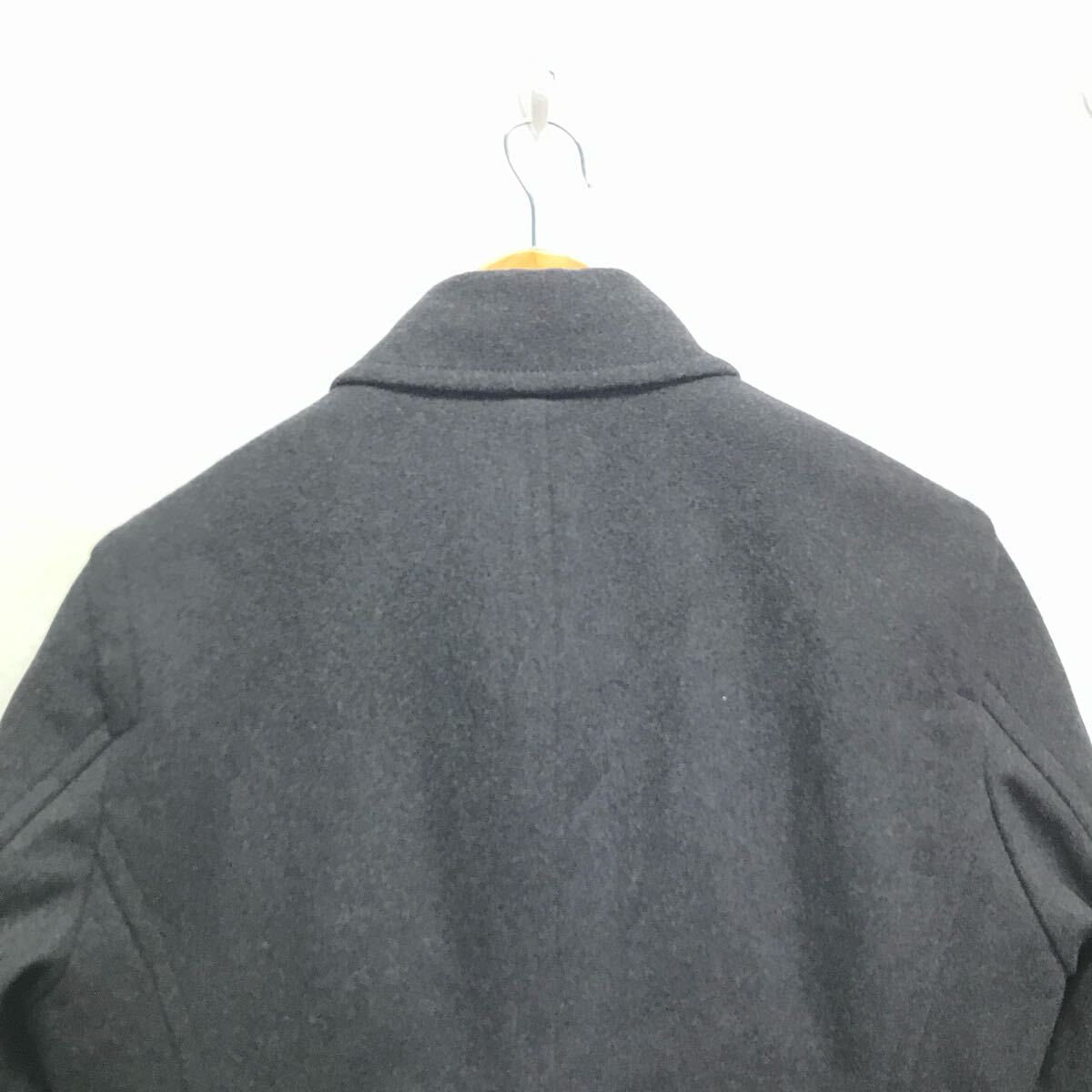 キレイめな着こなしに!【nano UNIVERSE】ナノユニバース ウール コート アウター ジャケット 上着 THERMO LITE 紳士 チャコール S/Y29324iD_画像6
