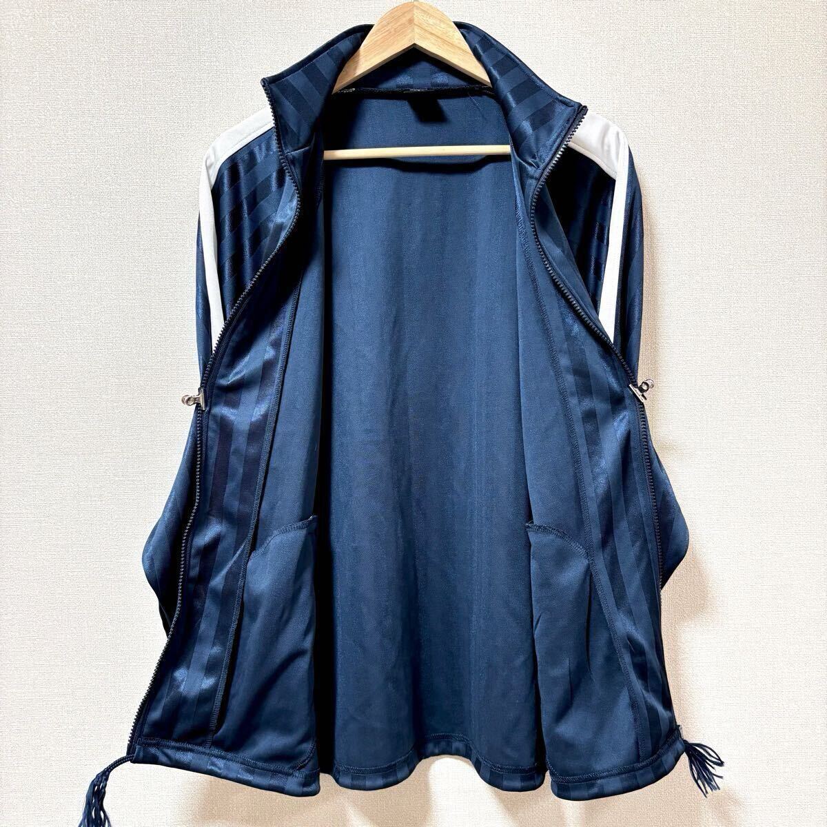 ジムウェアに◎【X-TEAM SPORTS】トラック ジャケット ジャージ ストライプ スポーツ トレーニング ランニング ネイビー 紺 S /Y23841SS