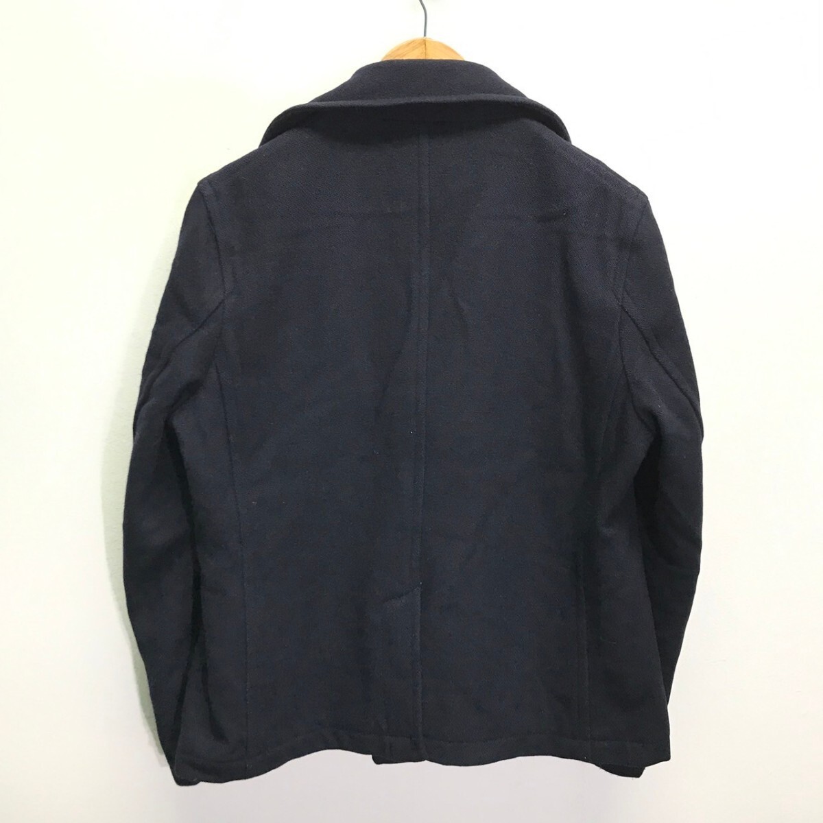 シルエットにこだわった1着◎【TAKEO KIKUCHI】タケオキクチ TK ピー コート ショート丈 アウター 秋冬 シンプル きれいめ 紺 2/Y22628iA_画像3