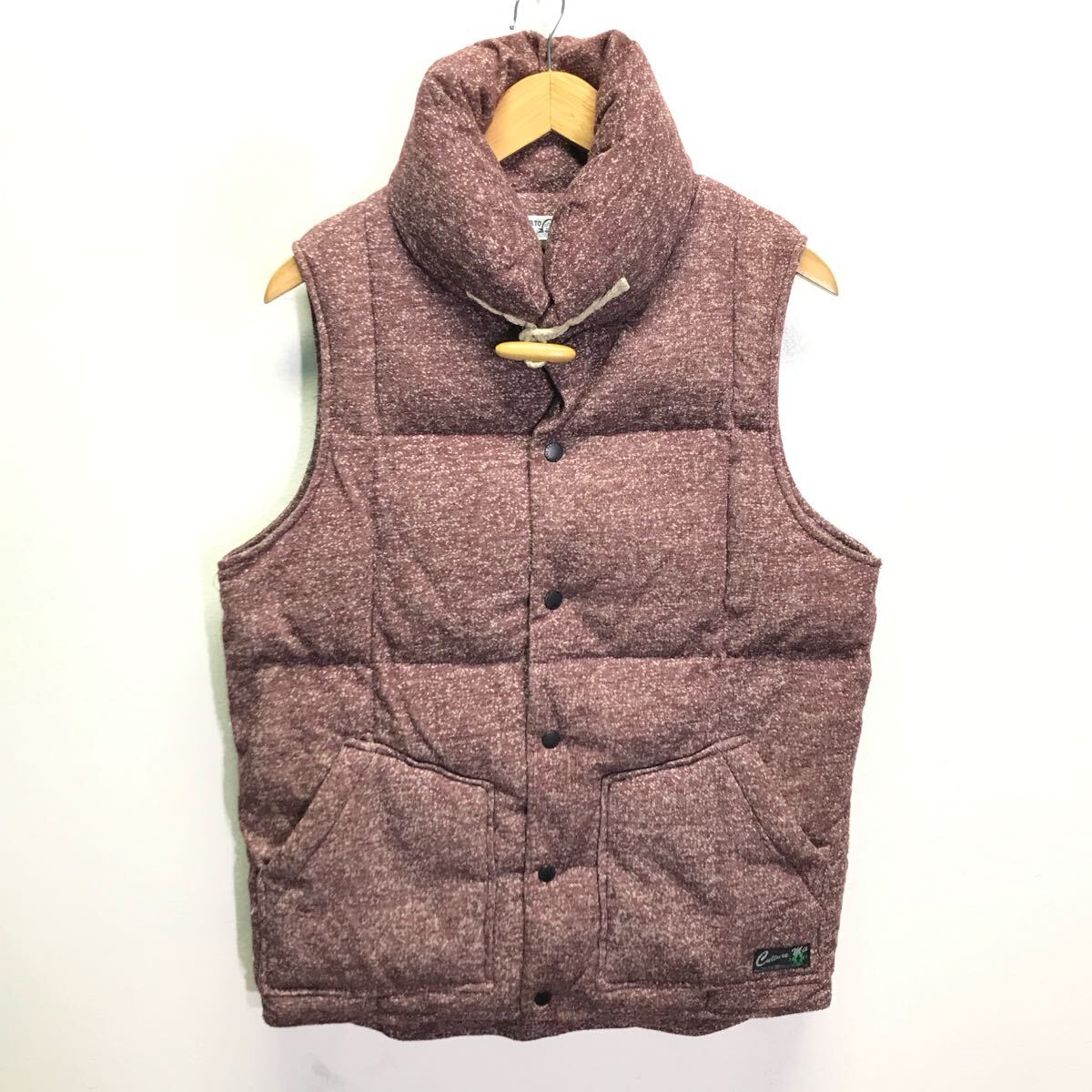 都会的アウトドアスタイル◎【POWER TO THE PEOPLE】中綿ベスト アウター キャンプ グランピング 野外イベント ワインレッド L /Y33367ii_画像2