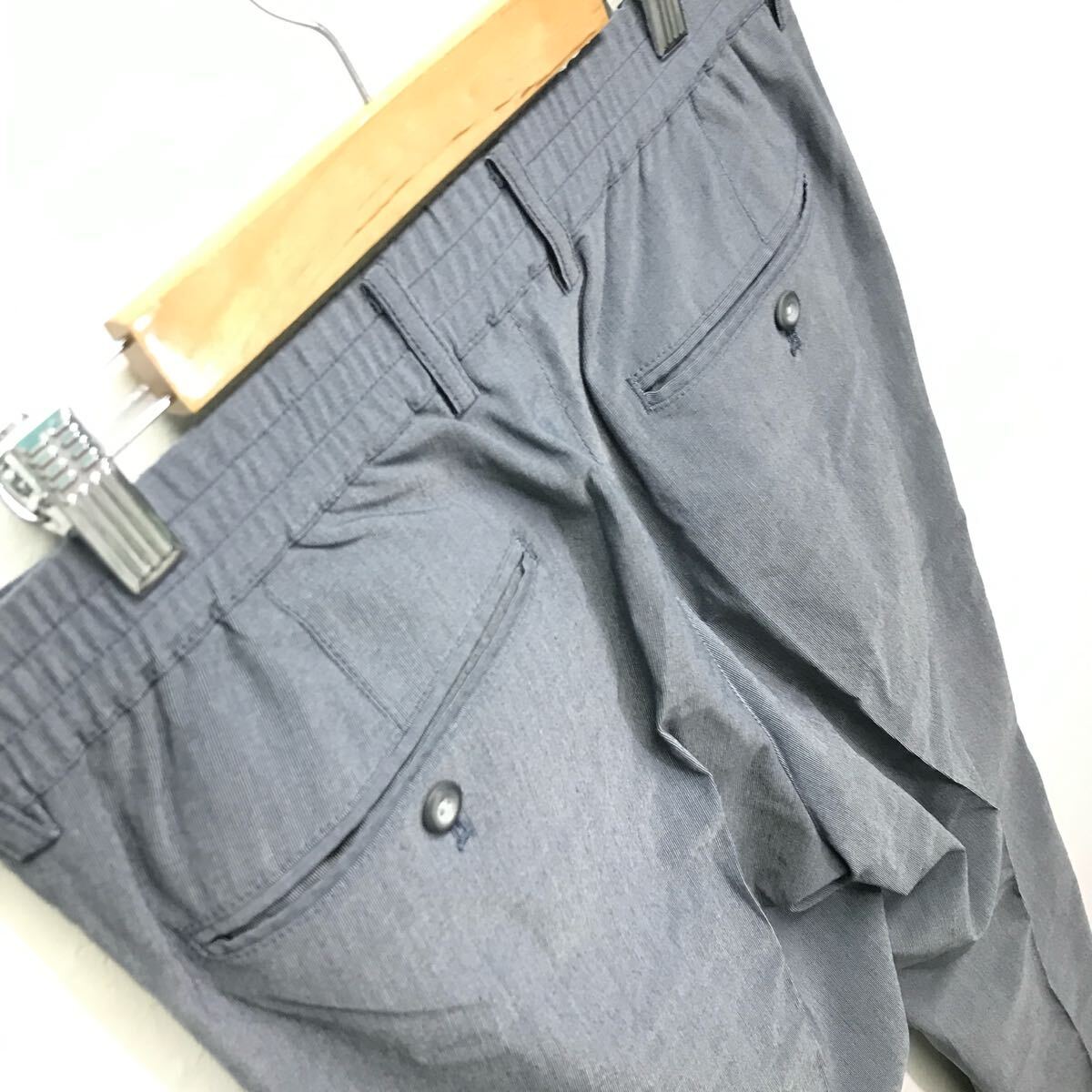 ミドルエイジのコーデに上品さをプラス◎【PLAY BOY】プレイボーイ スラックス パンツ VIP ウエストゴム ワンタック グレー系 L /Y24888ik_画像8