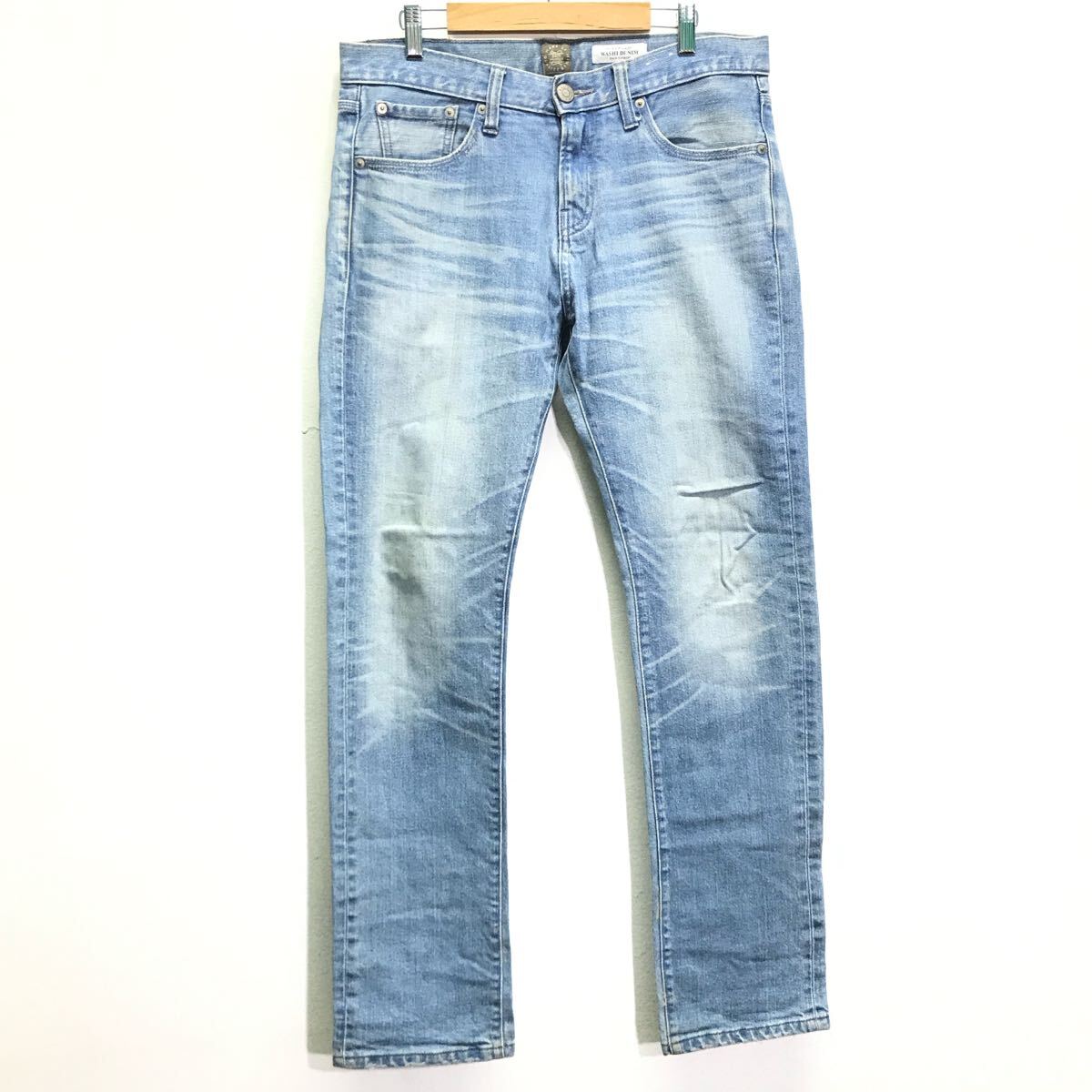 和紙 デニム◎【BACK NUMBER】バックナンバー ジーンズ パンツ ジーパン ズボン ボトムス テーパード アメカジ インディゴ w29 /Y26418iD_画像2